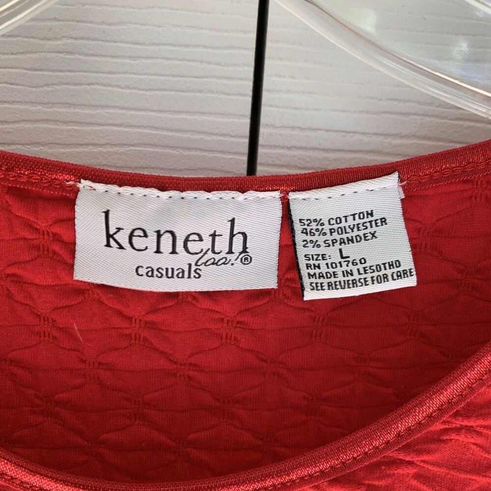 Vintage 80s Kenneth Too Top Women’s Size L Red - Picture 13 of 16